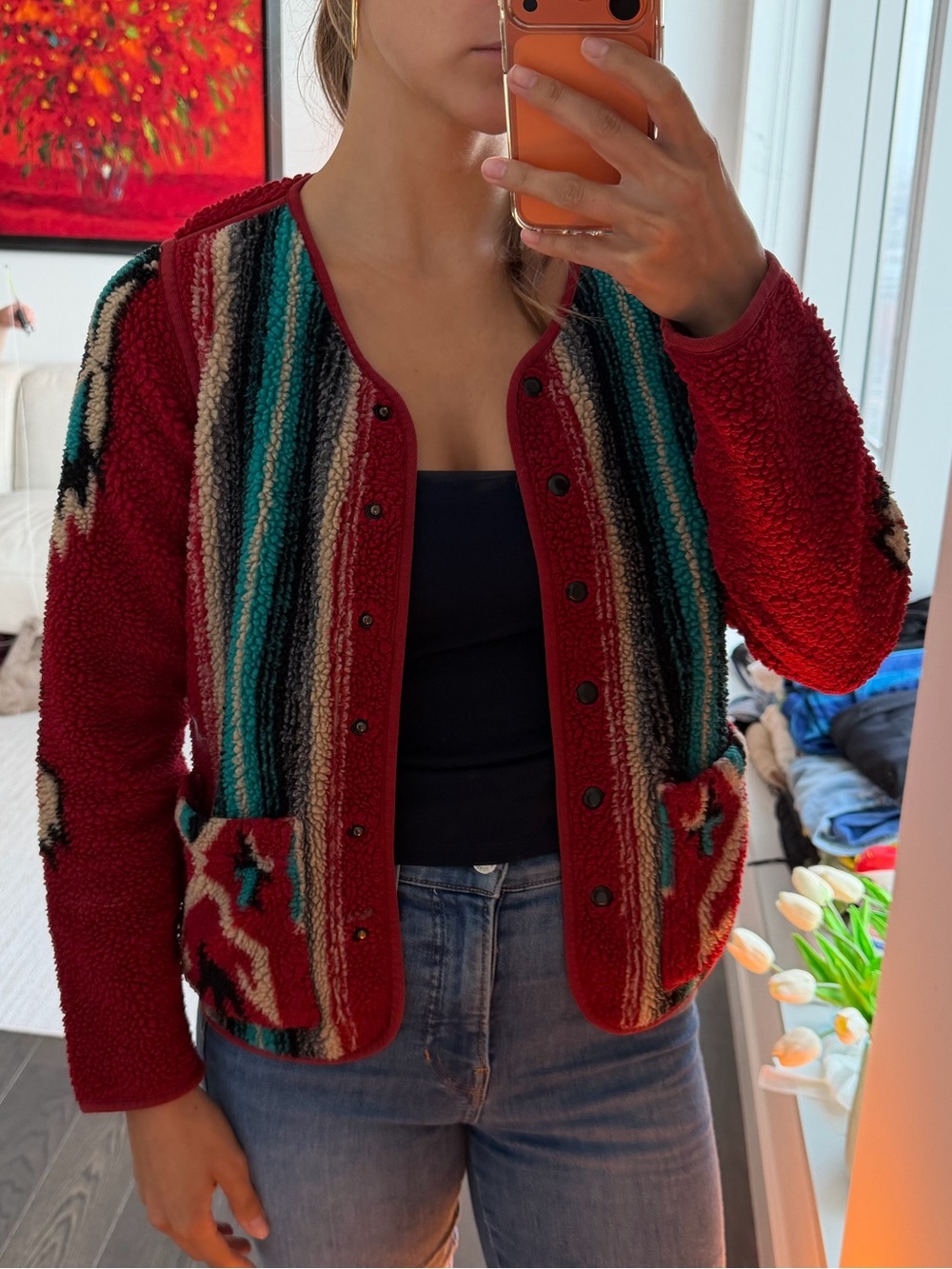 RRL Ralph Lauren Southwestern Wool-Blend Cardigan Jacket